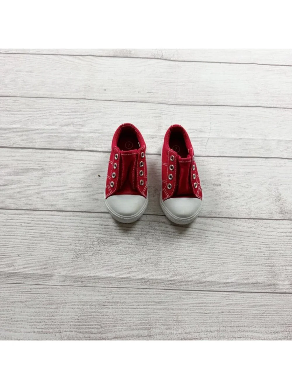 Cat & Jack Toddler Kids Red Canvas Slip On Sneakers Casual 7